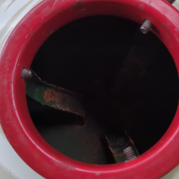 Coloramic Tin Litho White and Red Christmas Tree Skirt/Stand Winter Wonderland - Picture 6 of 7